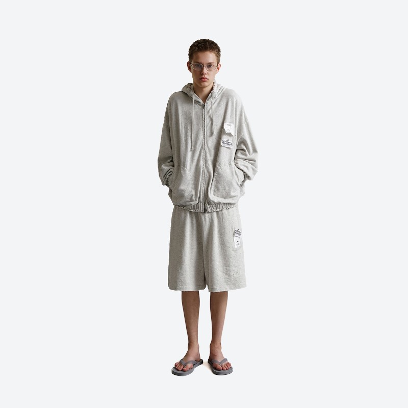 Receipt Ripped Zip-Up Hoodie